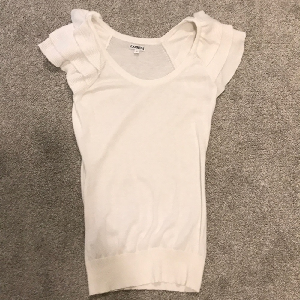 Express thin white sweater shirt
